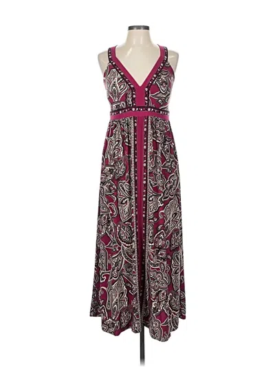 Pre-owned Inc International Concepts Casual Dress In Burgundy