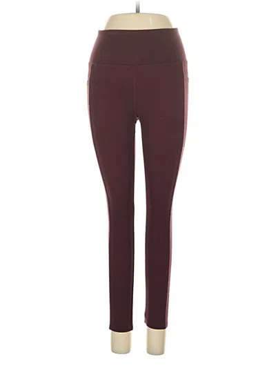 Pre-owned Danskin Active Pants In Burgundy