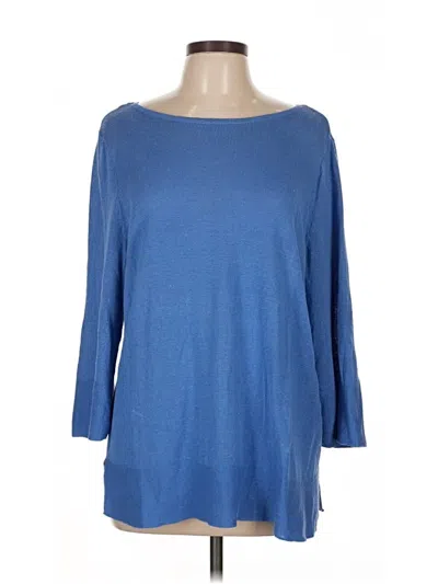 Pre-owned Jjill Pullover Sweater In Blue