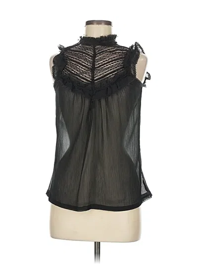 Pre-owned Angie Sleeveless Blouse In Black