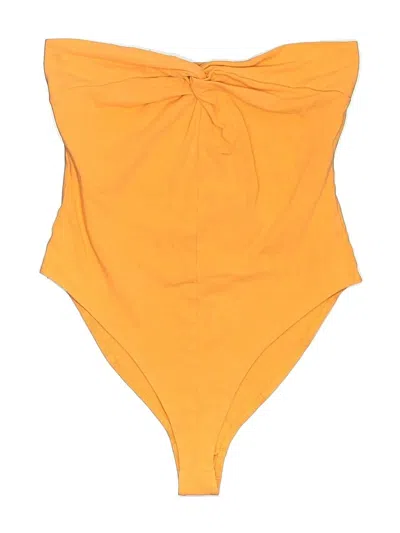 Pre-owned Forever 21 Bodysuit In Orange