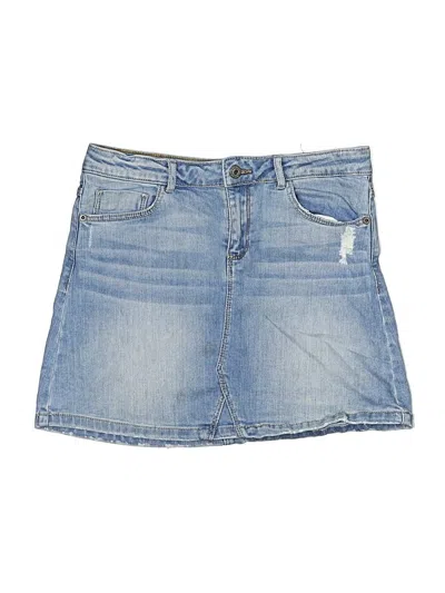 Pre-owned Zara Kids' Denim Skirt In Blue