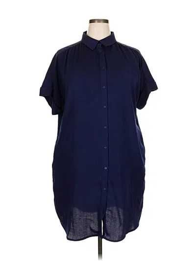 Pre-owned Caslon Casual Dress In Blue