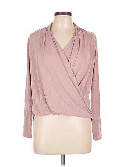 Pre-owned Veronica M Long Sleeve Blouse In Pink