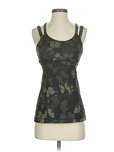 Pre-owned Lululemon Athletica Tank Top Green Strapless Neckline Tops