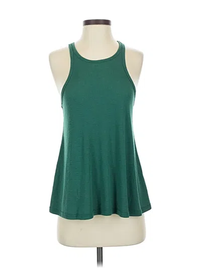 Pre-owned Free People Tank Top Green Halter Neckline Tops
