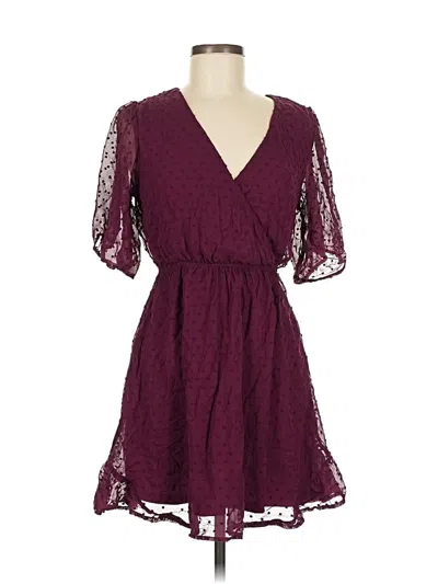 Pre-owned Rewind Casual Dress In Burgundy
