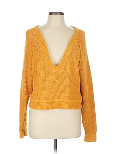 Pre-owned Free People Pullover Sweater In Orange
