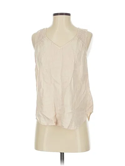 Pre-owned Cloth & Stone Sleeveless Blouse In White