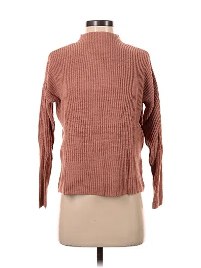 Pre-owned Forever 21 Turtleneck Sweater In Brown