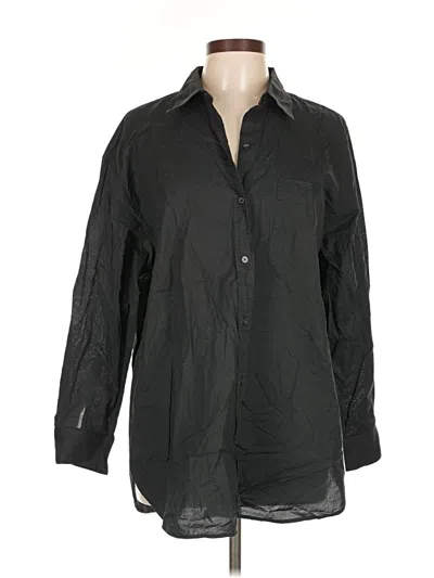 Pre-owned Banana Republic Factory Store 3/4 Sleeve Button Down Shirt In Black