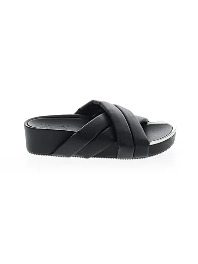 Pre-owned Dkny Sandals In Black