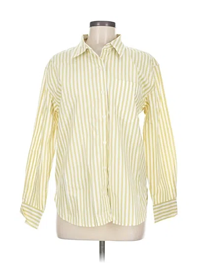 Pre-owned Banana Republic Factory Store Long Sleeve Button Down Shirt In Yellow