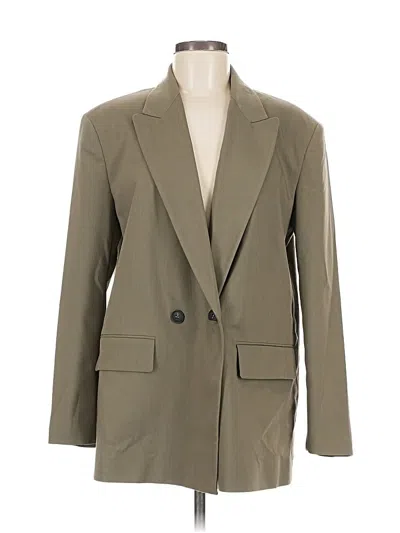 Pre-owned Zara Blazer Jacket In Green