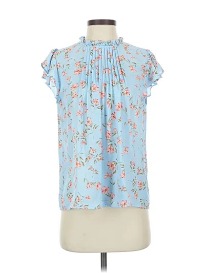 Cece Sleeveless Blouse In Blue