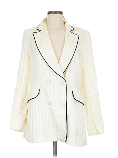 Pre-owned Karen Millen Blazer Jacket In White