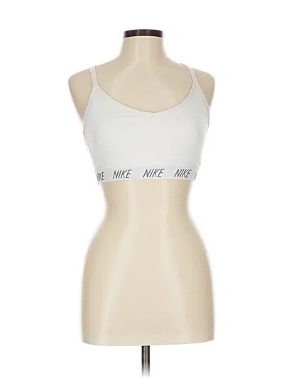 Pre-owned Nike Tank Top Ivory Strapless Neckline Tops In White