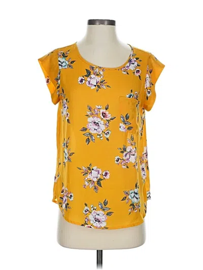 Pre-owned Alice Blue Short Sleeve Blouse In Yellow