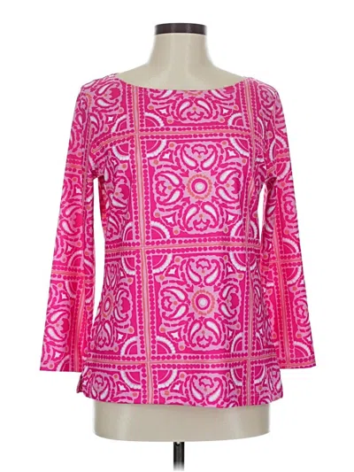 Pre-owned Vineyard Vines Performance 3/4 Sleeve T-shirt In Pink