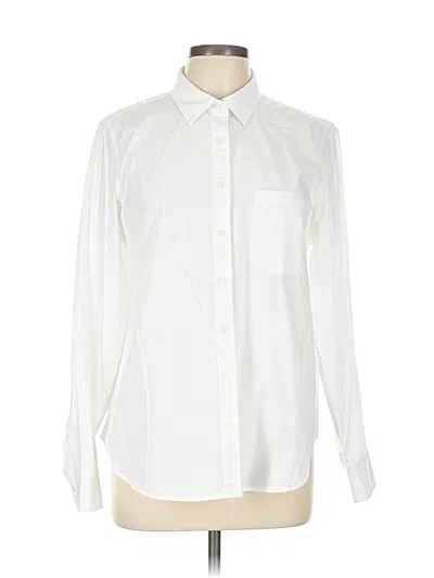 Pre-owned Gap Long Sleeve Button Down Shirt In White