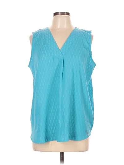 Pre-owned Anne Klein Sleeveless Blouse In Blue