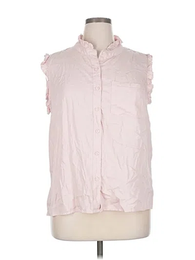 Pre-owned Velvet Heart Sleeveless Button Down Shirt In Pink