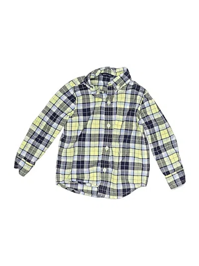 Pre-owned Janie And Jack Kids' Long Sleeve Button Down Shirt In Yellow