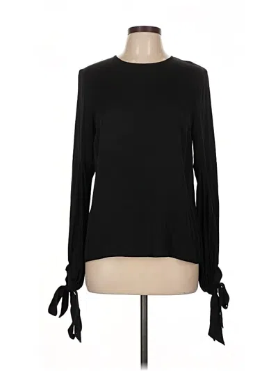 Pre-owned Milly Long Sleeve Top Black Boatneck Tops