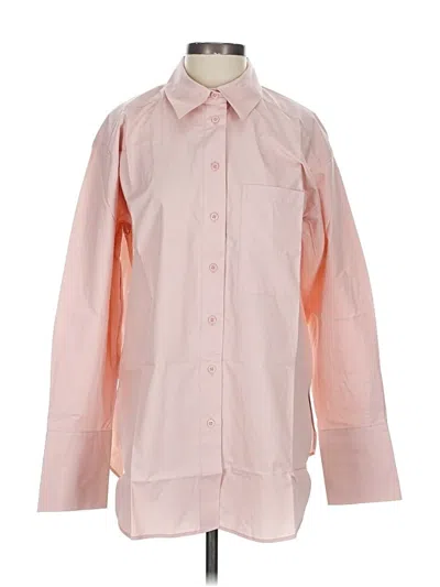 Pre-owned Shona Joy Long Sleeve Button Down Shirt In Pink