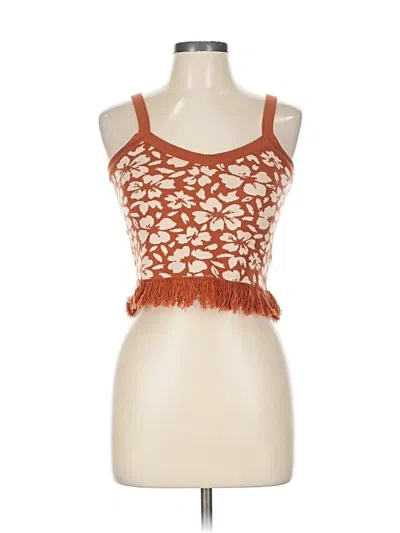Pre-owned Baevely Sleeveless Top Orange Halter Neckline Tops