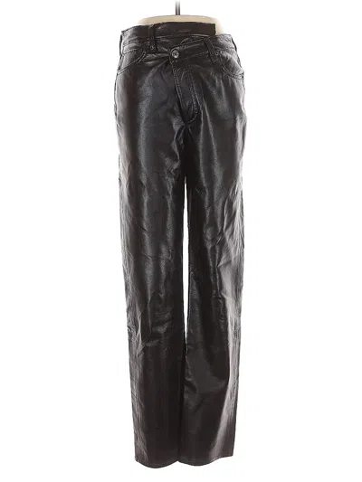 Pre-owned Agolde Faux Leather Pants In Black