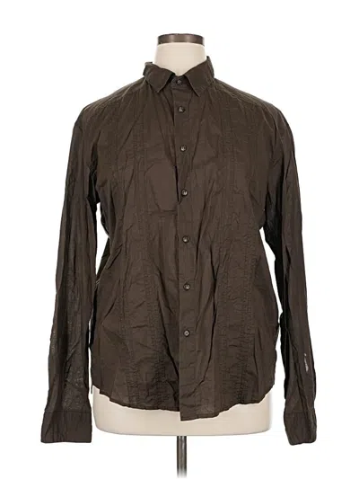 Pre-owned Sisley Paris Long Sleeve Button Down Shirt In Brown