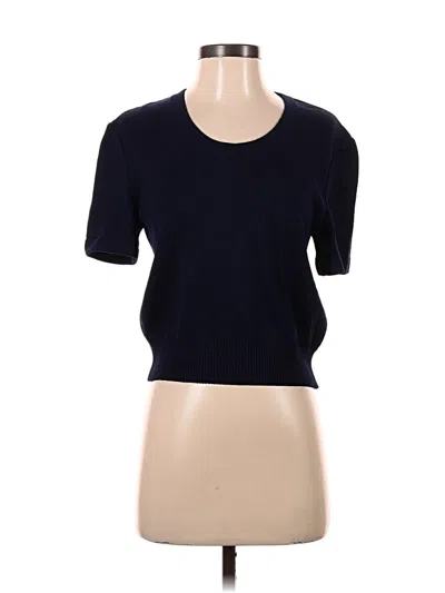 Pre-owned St. John Basics Cardigan Sweater In Blue