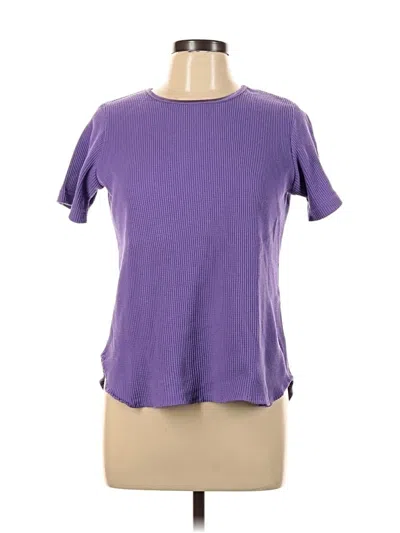 Pre-owned Woman Within Short Sleeve T-shirt In Purple