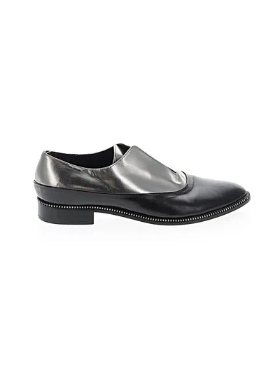 Pre-owned Sebastian Milano Flats In Black