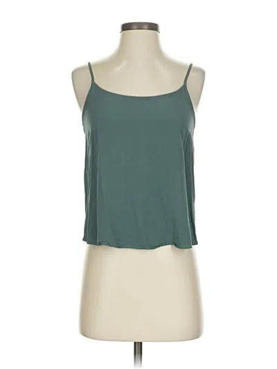 Pre-owned Zenana Sleeveless Top Teal Halter Neckline Tops In Blue