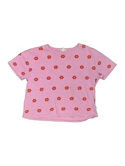 Pre-owned Crewcuts Kids' Short Sleeve T-shirt In Pink