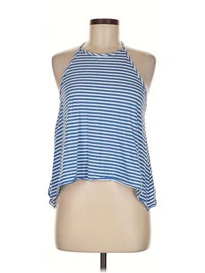 Pre-owned Hollister Tank Top Blue Halter Neckline Tops