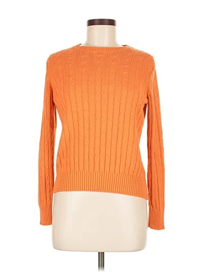 Pre-owned Folio New York Silk Pullover Sweater In Orange