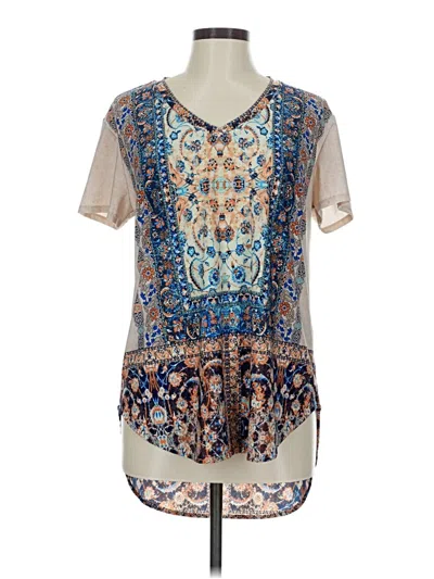 Pre-owned Nygard Short Sleeve Blouse In Blue