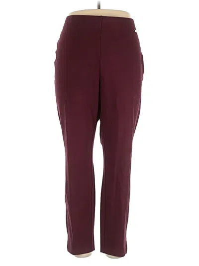 Pre-owned Rafaella Active Pants In Burgundy