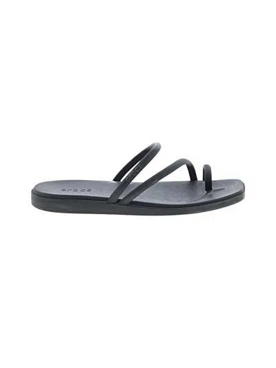 Pre-owned Crocs Sandals In Black
