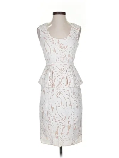 Pre-owned Bcbgmaxazria Cocktail Dress In White