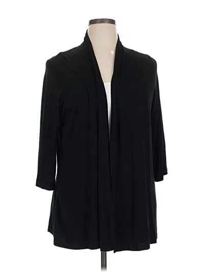 Pre-owned Karen Kane Cardigan Sweater In Black
