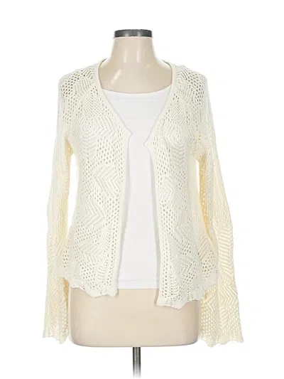 Pre-owned Celebrity Pink Cardigan Sweater In White