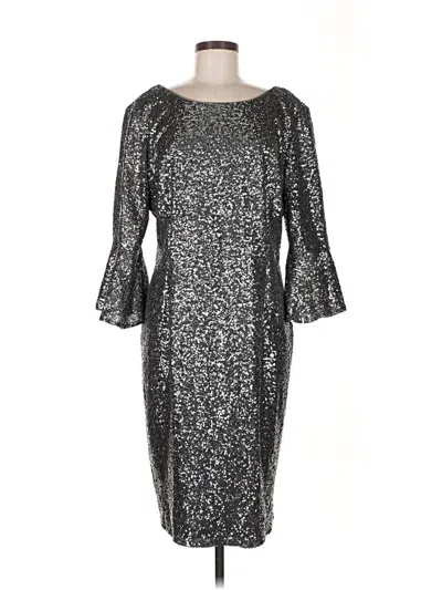 Pre-owned Alex Evenings Cocktail Dress In Silver