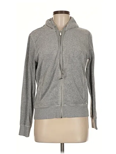Pre-owned Calvin Klein Zip Up Hoodie In Gray