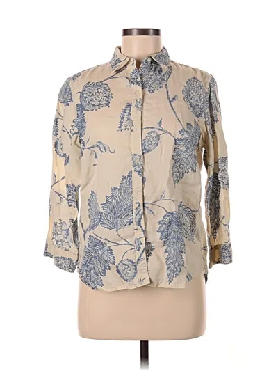 Pre-owned Polo Ralph Lauren 3/4 Sleeve Button Down Shirt In Brown