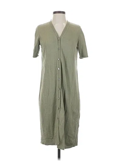 Pre-owned Jjill Casual Dress In Green