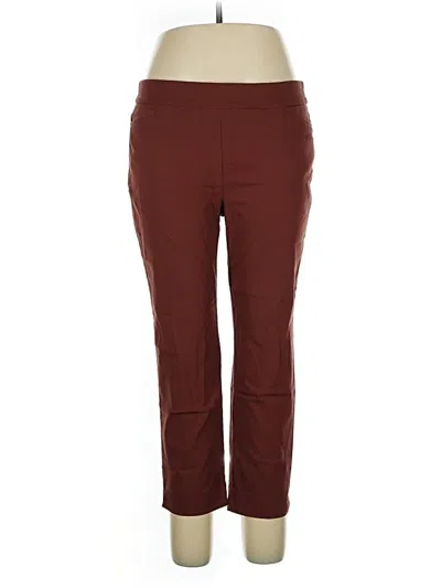 Pre-owned Chico's Active Pants In Burgundy